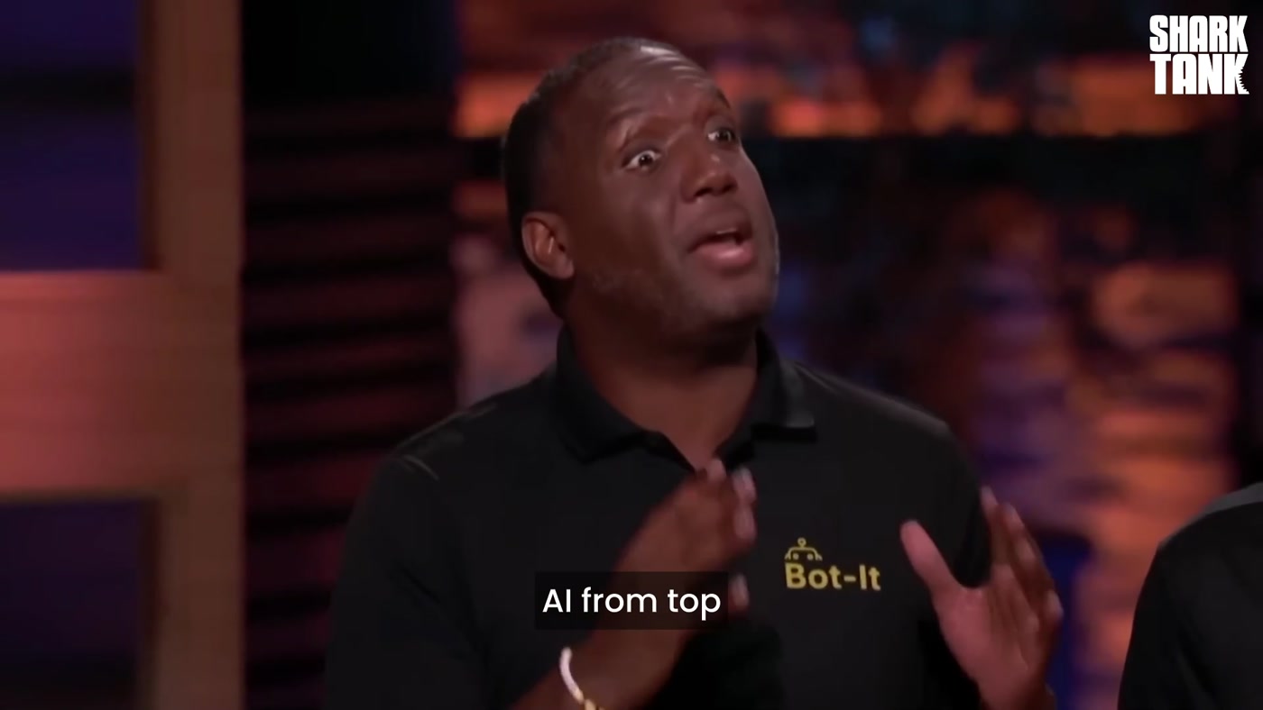 Bot-It co-founder close-up during the pitch
